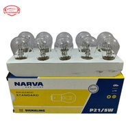 Narva P21/5W 12V BAY15D double-strand brake light bulb (white bulb - straight pin)