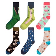 Funky Animal Pattern Men Cotton Socks | Koala Flamingo Kangaroo Crocodile Salmon Harajuku Hip Hop Cr