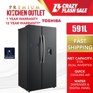 Toshiba 623L Side By Side Inverter Refrigerator GR-RS780WE | 591L GR-RS682WE-PMY | 573L Ice Dispenser Fridge