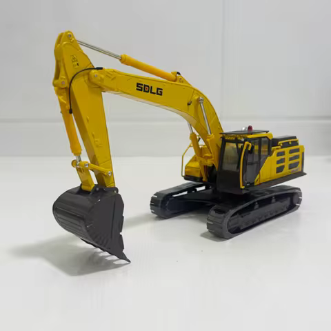 Diecast 1:35 Scale SDLG E6395H Excavator Alloy Engineering Vehicle Model Ornaments Collection Souven