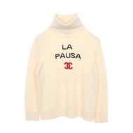 [Used] Chanel LA PAUSA Coco Mark Turtleneck Knit P60454K46051 Cashmere Knit Women's Used A