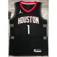 2026 McGrady NBA Jersey Houston Rockets Jersey 1 # Black Jordan Logo Basketball Jersey