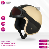 Hijmuku Helm Bogo Anak Polos Retro Kacamata Pororo 2 3 4 5 6 Tahun Cewek Cowok Lucu Packing Kardus