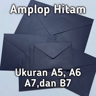 BLACK ENVELOPE A5/A6/B7/ ENVELOPE INVITATION ENVELOPE PLAIN ENVELOPE BLACK/ BLACK