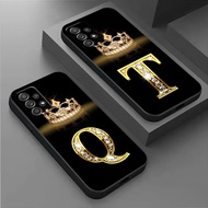 Initial Letter Q T R V X Y W P Casing for Samsung Galaxy A56 5G A36 A55 A35 A72 A73 A14 A15 A16 A54 