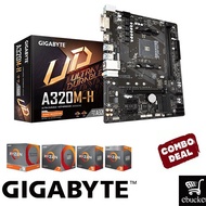 GIGABYTE A320M-H MATX AMD A320 + AMD RYZEN CPU COMBO PROMO
