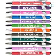 Will Funny Pens Fun Pen Funny and Inspirational Copywriting Pen Set Black Touchmonitor Ballpoint Pen