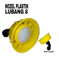 NOZZLE / NOZEL PLASTIK LUBANG 8 SPRAYER TANGKI ELEKTRIK DRAT 14MM / ALAT SEMPROT HAMA NOZZLE MODEL BUNGA 8 LUBANG