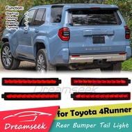Pair LED Rear Bumper Tail Light for Toyota 4Runner N500 2025+ Reflector Brake Lamp with Turn Signal 