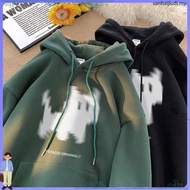【M-8XL】Cat Print Men's and Women's Casual Oversized Hoodie Long Sleeved Pullover Couple Hoodie Fashi