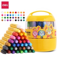 Deli Crayon Oil Pastel Bucket 12 / 24 / 36 Colours Non Toxic Colouring Painting Pas Krayon