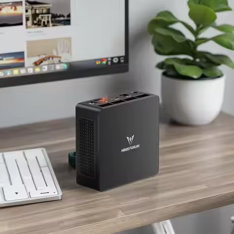MINISFORUM Slim Series UM870 Mini PC AMD Ryzen 7 8745H 6800H R9 6900HX USB4.0 Dual DDR5 PCIE4.0 2.5G