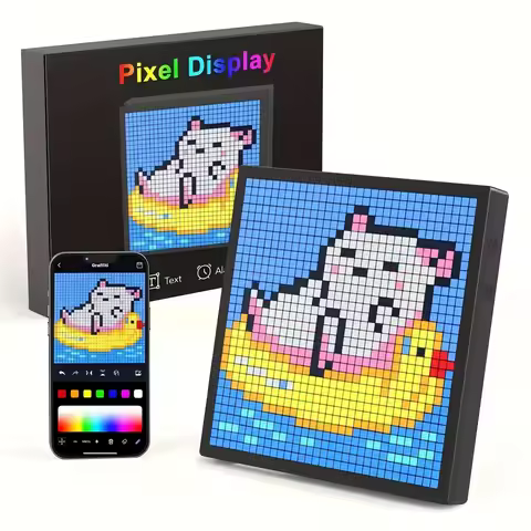 LED Pixel Display, 32x32 Programmable Pixel Art Display With APP Control, Creative Animations, Fun T