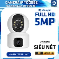 Camera wifi yoosee 2 mắt 5.0mpx - Góc rộng - Quay quét 360
