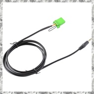 [I O J E] 6Pin Green Connector Stereo 3.5MM Jack Audio Aux-in MP3 Cable Wire for  Jazz Fit 2002-2006