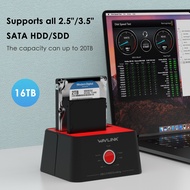 Wavlink 32TB(2x16TB) Dual Bay Hard Drive Docking Station USB 3.0 to SATA I/II/III Tool-Free External