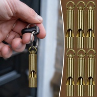 Universal Brass Emergency Whistle with Keychain Outdoor Survival Safety Whistles Camping Hiking Trip
