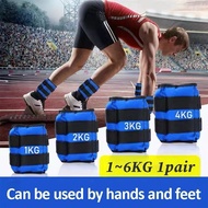 (Pair) Ankle Weights 1/2/3/4/5/6 KG Adjustable Strength Training Weights For Basketball Training