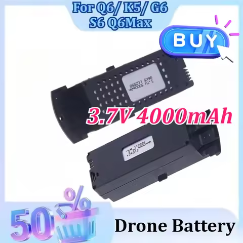 3.7V 4000mAh for Q6/ K5/ G6/ S6 Q6Max RC Quadcopter Spare Parts High Capacity Upgraded Drone Battery