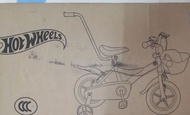 全新美國hotwheels 12吋兒童單車 帶手推