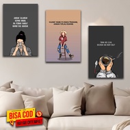 DS23-Room wall decoration retro wooden Poster vintage MOTIVATIONAL WORDS - Display | Poyupoyu.id