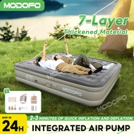 MODOFO💥Free pillow💥Inflatable Air Bed Portable Automatic Double Size with Electric Pump For Camping 