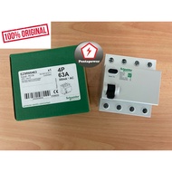 SCHNEIDER EZ9R66463 RCCB ELCB EASY9 4 POLES 63AMP 300MA