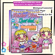 Paper Doll House Avatar World Book Paper doll Avatar World House Quite Book Buku Patung Kertas Avata