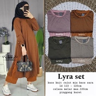 Lyra Set Bata Setelan Wanita Terbaru Modern Tunik + Celana Knit Zara Premium Real Original Fit M-XXL
