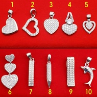 Authentic 925 Silver Pendant with White Gold Plating - 925 Silver Pendant