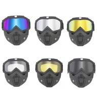 Driving mask หน้ากากหมวกกันน็อค แว่นวิบาก หน้ากากพร้อมแว่น  ใส่กันลม กันแดด ใส่ตัดหญ้า ตัดกิ่งไม้ ทำ