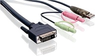 IOGEAR Dual-Link DVI KVM Cable with USB and Audio/Mic, 6 Feet, G2L7D02UD