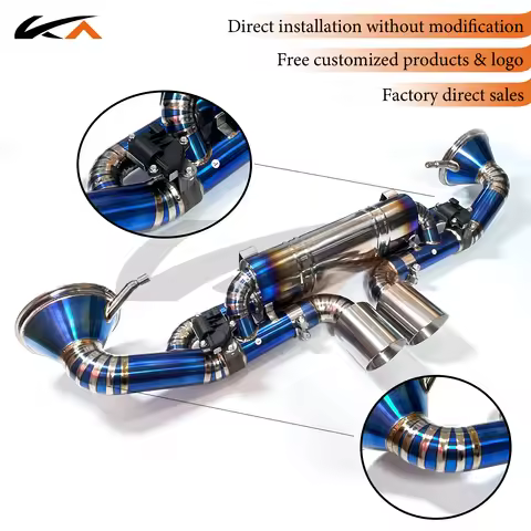 KA Tuning exhaust system titanium alloy catback for Porsche 911 992 GT3 rear section performance par