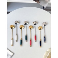 ChubbyCat Medieval Style vintage Short Handle Stainless Steel Stirring Spoon Premium Short Handle Co