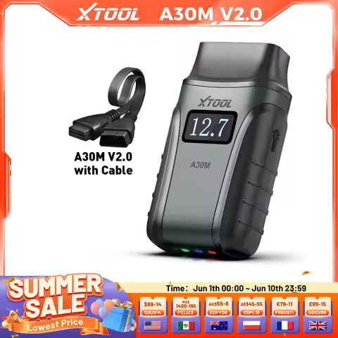 XTOOL A30M V2.0 Kit Full System Diagnostic Tool Bidirectional OBD2 Scanner Auto Scan with 26+Resets 