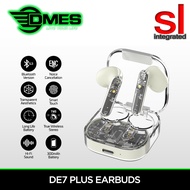 DMES DE7 True Wireless Earbuds Bluetooth 5.3 TWS Sports Gaming Earbuds with Transparency Casing