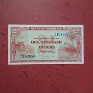 Uang kertas nusantara kuno Rp 2,5 Pemandangan 1951 uang lama TP20bk