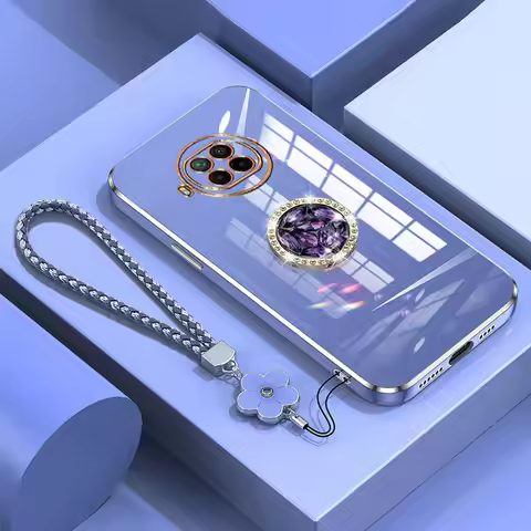 Mi 10T Lite 5G Case Luxury Diamond Ring Cover For Xiaomi Mi10T Lite 5G 13T 11T Phone Case With Lanya