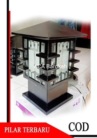LAMPU PILAR KACA BATIK LAMPU PILAR PAGAR TERAS RUMAH