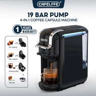 Cafelffe 4-IN-1 Capsule Coffee Maker Hot/Cold Espresso Machine for Dolce Gusto/Nespresso/Coffee Powd