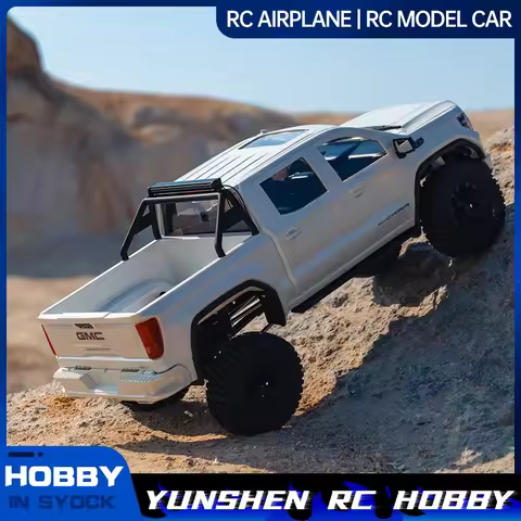 Fms Brand New Fcx18 1/18 Gmc Sierra 2019 White Brushless Version Off-Road Climbing Vehicle Metal Cha