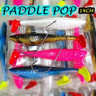 Silencer Paddle Pop 14cm 20g Paddle Pop Killer Soft Bait Zman Soft Plastic Soft Lure T-tail Umpan SP