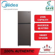 Midea 2 Door Fridge 280L Inverter Quattro Refrigerator - MDRT346MTB28-MY