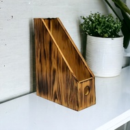Aesthetic file holder, document holder / book storage,/wooden desk office file