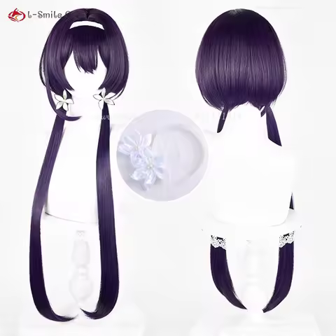 High Quality Izumi Kyouka Cosplay Wig 88cm Dark Purple Izumi Kyouka Anime Cosplay Wigs For Women Hea