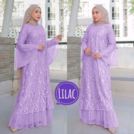 PH233 BJ -NABILA DRESS BRUKAT TULLE GAMIS FULL BRUKAT GAMIS KONDANGAN