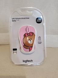 Logitech x Line friends 10m wireless mouse 無線滑鼠系列: 熊大妹妹Choco