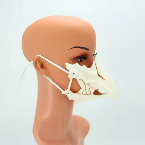 Japanese Tengu Mask Tengu Bird Beak Masks Halloween PU Tengu Mask Masquerade Ball Party Cosplay Prop