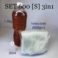[SET S] 3in1 Fiberglass EWR600 Resin Hardener Polyster Resin Glass Fiber Gam Fiber Kain Fiber Fiberg