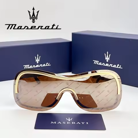 MASERATI Sunglasses New Fashion goggles Stylish Unframed Metal rimmed Shades for Men Women Cool Pose